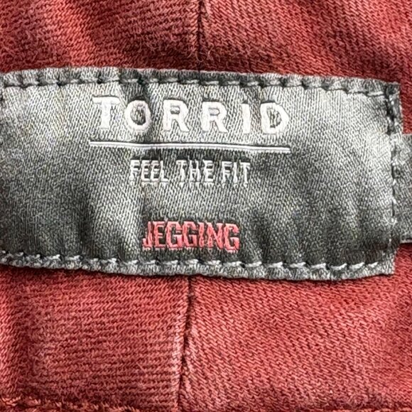 Torrid Jeggings Womens 18R Rust Zipper Accents Super Soft Skinny Jeans Moto Tech - Picture 8 of 16